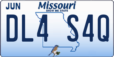 MO license plate DL4S4Q