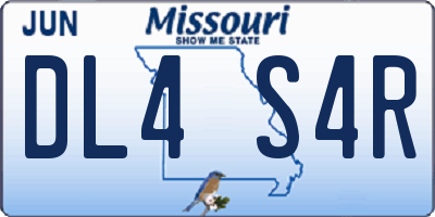 MO license plate DL4S4R