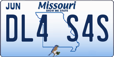 MO license plate DL4S4S