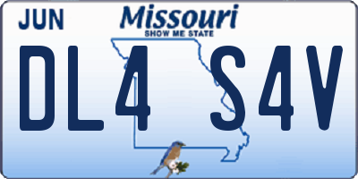 MO license plate DL4S4V