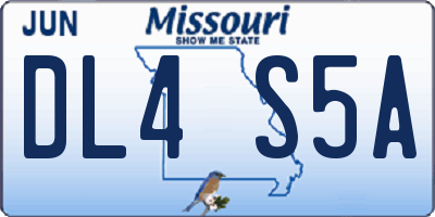 MO license plate DL4S5A