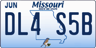 MO license plate DL4S5B