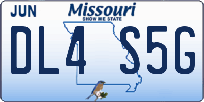MO license plate DL4S5G