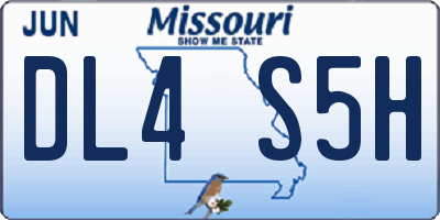 MO license plate DL4S5H