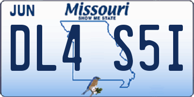 MO license plate DL4S5I