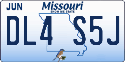 MO license plate DL4S5J