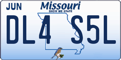 MO license plate DL4S5L