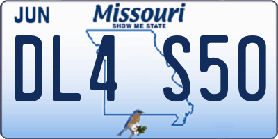 MO license plate DL4S5O