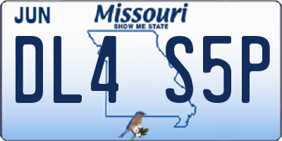 MO license plate DL4S5P