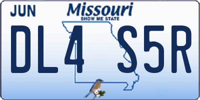 MO license plate DL4S5R