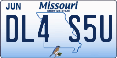 MO license plate DL4S5U