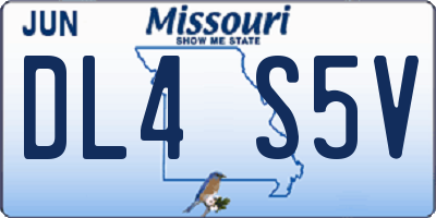 MO license plate DL4S5V