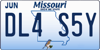 MO license plate DL4S5Y