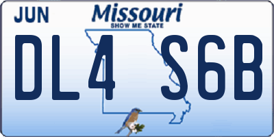 MO license plate DL4S6B
