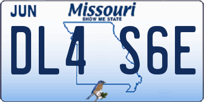 MO license plate DL4S6E