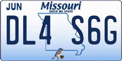 MO license plate DL4S6G