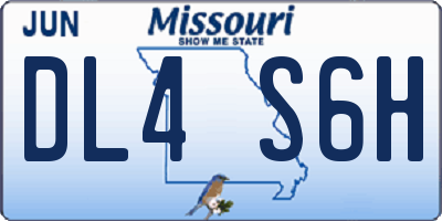 MO license plate DL4S6H