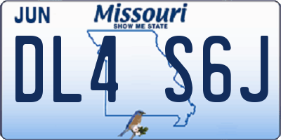 MO license plate DL4S6J