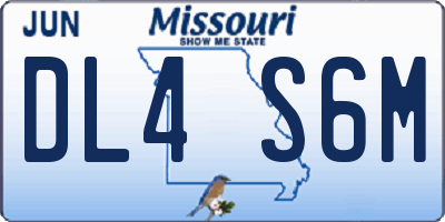 MO license plate DL4S6M