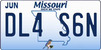 MO license plate DL4S6N