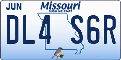 MO license plate DL4S6R