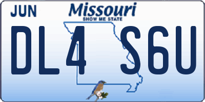 MO license plate DL4S6U