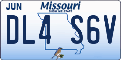 MO license plate DL4S6V