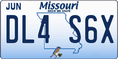 MO license plate DL4S6X