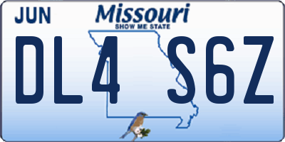 MO license plate DL4S6Z