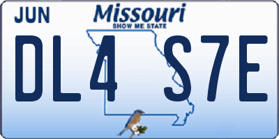 MO license plate DL4S7E