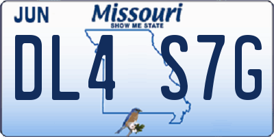 MO license plate DL4S7G