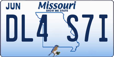 MO license plate DL4S7I