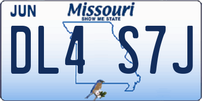 MO license plate DL4S7J