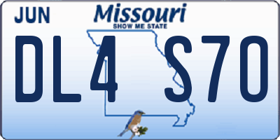 MO license plate DL4S7O