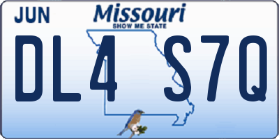 MO license plate DL4S7Q