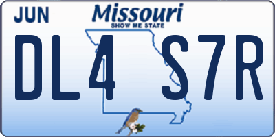 MO license plate DL4S7R