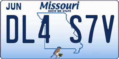MO license plate DL4S7V