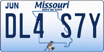 MO license plate DL4S7Y