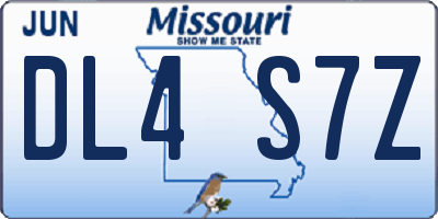 MO license plate DL4S7Z
