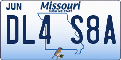 MO license plate DL4S8A