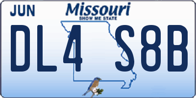 MO license plate DL4S8B