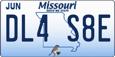 MO license plate DL4S8E