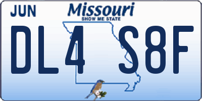 MO license plate DL4S8F