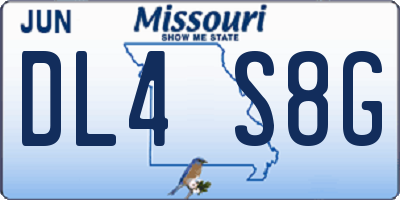 MO license plate DL4S8G