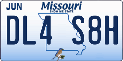 MO license plate DL4S8H
