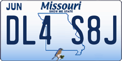 MO license plate DL4S8J