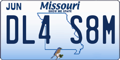 MO license plate DL4S8M