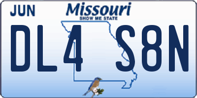 MO license plate DL4S8N