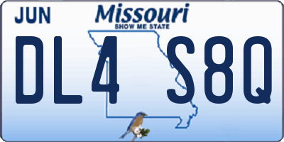 MO license plate DL4S8Q