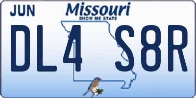 MO license plate DL4S8R